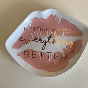 Ross Gold Lipstick Makes Everything Better Jewelry Dish